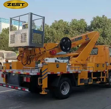 telescopic boom high-altitude working lift truck aerial platform operation truck