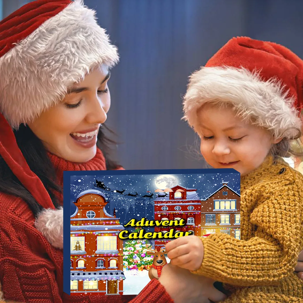 Advent Calendar Christmas Cartoon Couple Girlfriends Bracelet Colorful Beads Beaded Diy Bracelet Jewelry Accessories Gift