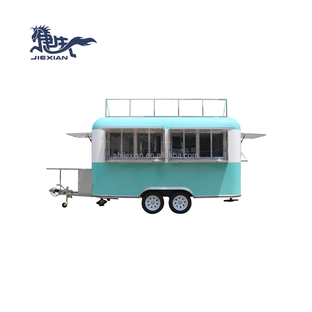 JX-FS400R Trailer para comidas rapidas camion de comida 4 metros largo carritos de comida en venta