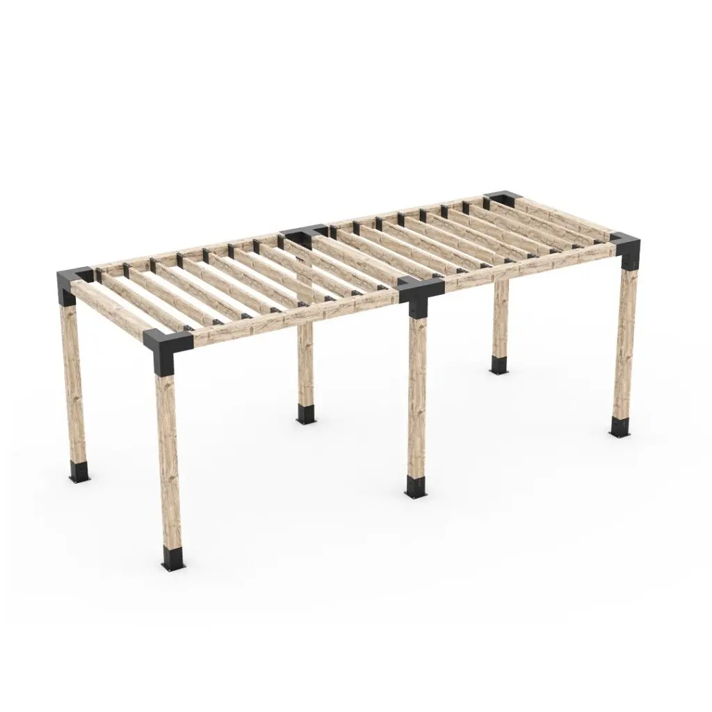 OEM ODM sheet metal fabrication customize pergola corner bracket Black painted square pipe connection