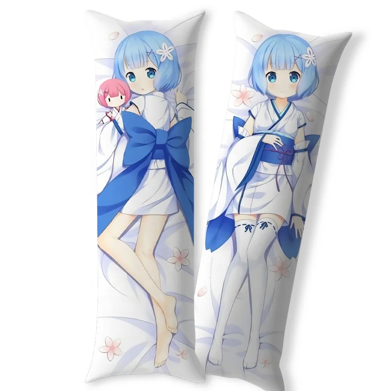 Высококачественная наволочка для подушки дакимакура Рем Рам Аниме дакимакура аниме