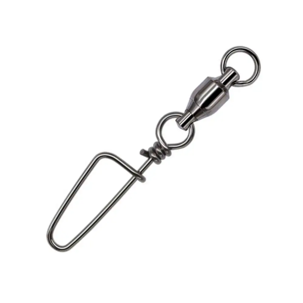 Fishing Rolling Swivels Stainless Steel Connector Solid Ring Heavy Duty Ball Bearing Swivel