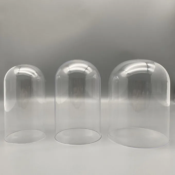 Instock Factory Price Vacuum Acrylic Dome Decorative Display Dome Plastic With Base