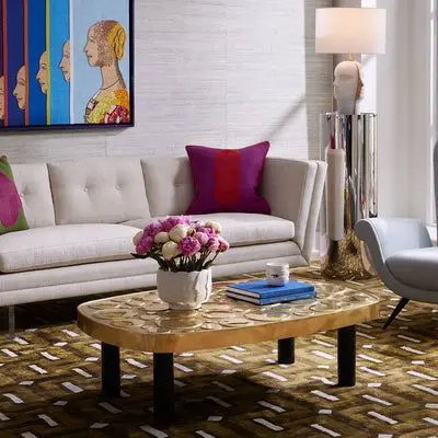 Журнальный столик Jonathan Adler современный роскошный золотой Латунный черный деревянный центральный стол американская мебель для