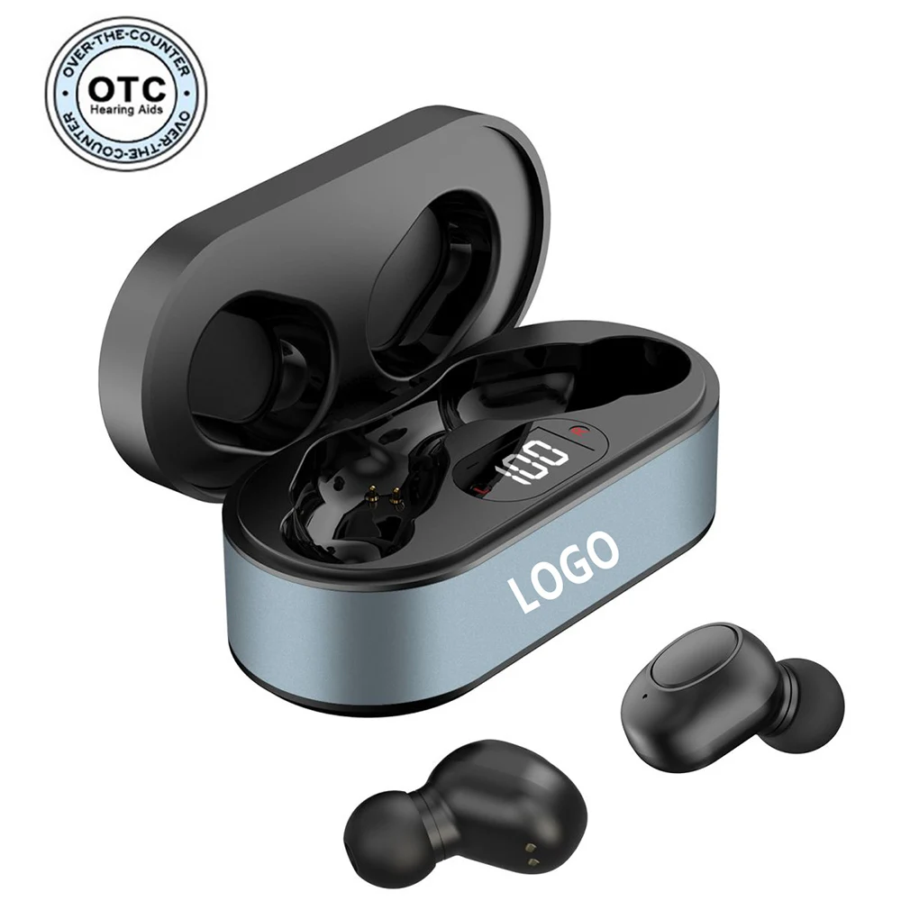 Mini rechargeable digital bte hearing aids adjustable tone sound amplifier portable deaf elderly wireless hearing aids