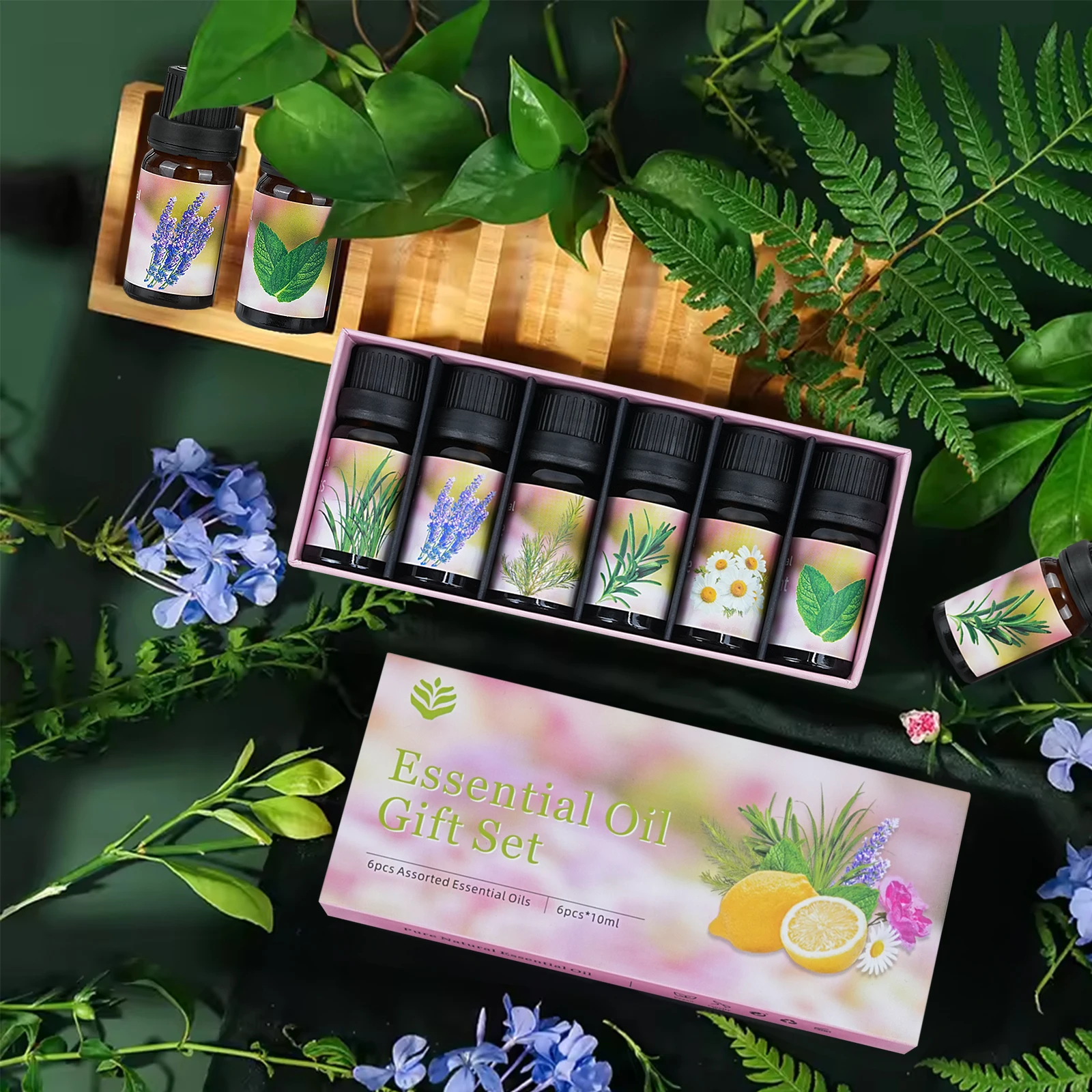 6 x 10ML Bio de Lavande Pparfum Pour Cheveux Huile Essentielle for Skin Care
