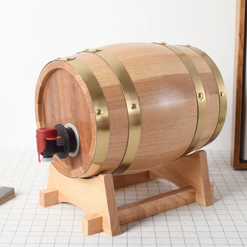 5L10L 15LBeer Keg Barrel Pine Wood Wine Barrel For Whiskey Rum Decorative Barrel