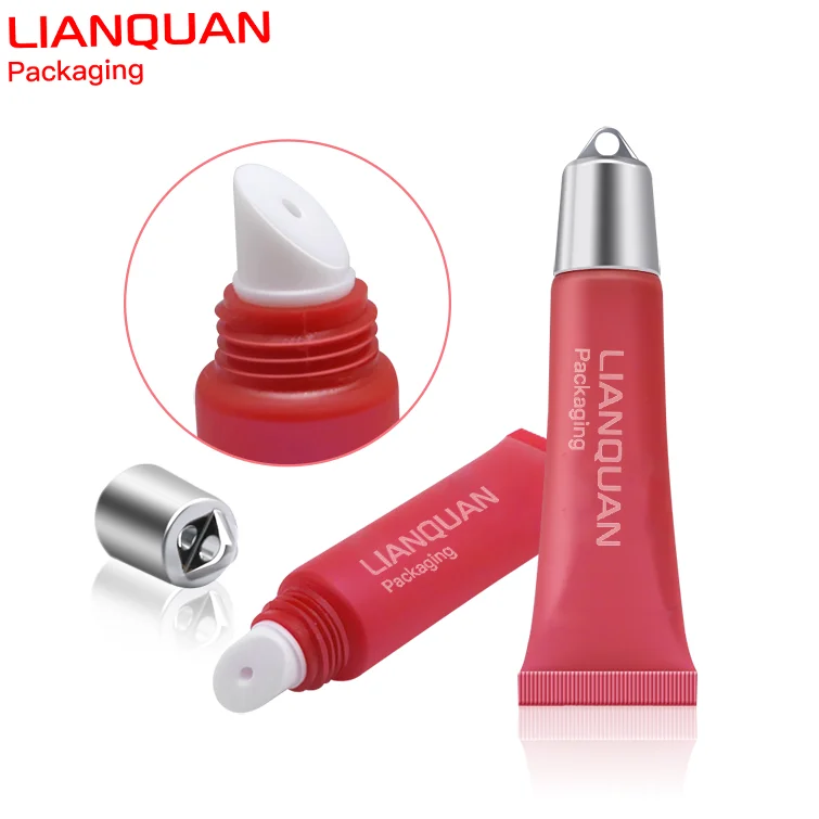 Squeezed Plastic Lip Gloss Lip Balm Tube with Custom Printing Key-chain Cover 5ml 10ml 15ml