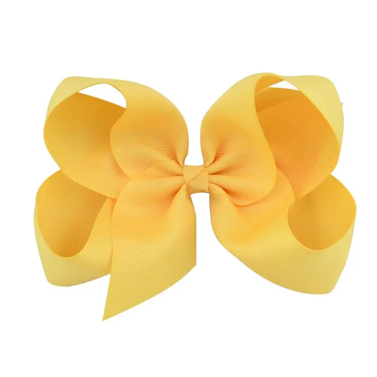 Hot selling 6 inch 40 colors ribbon hair bow for girls