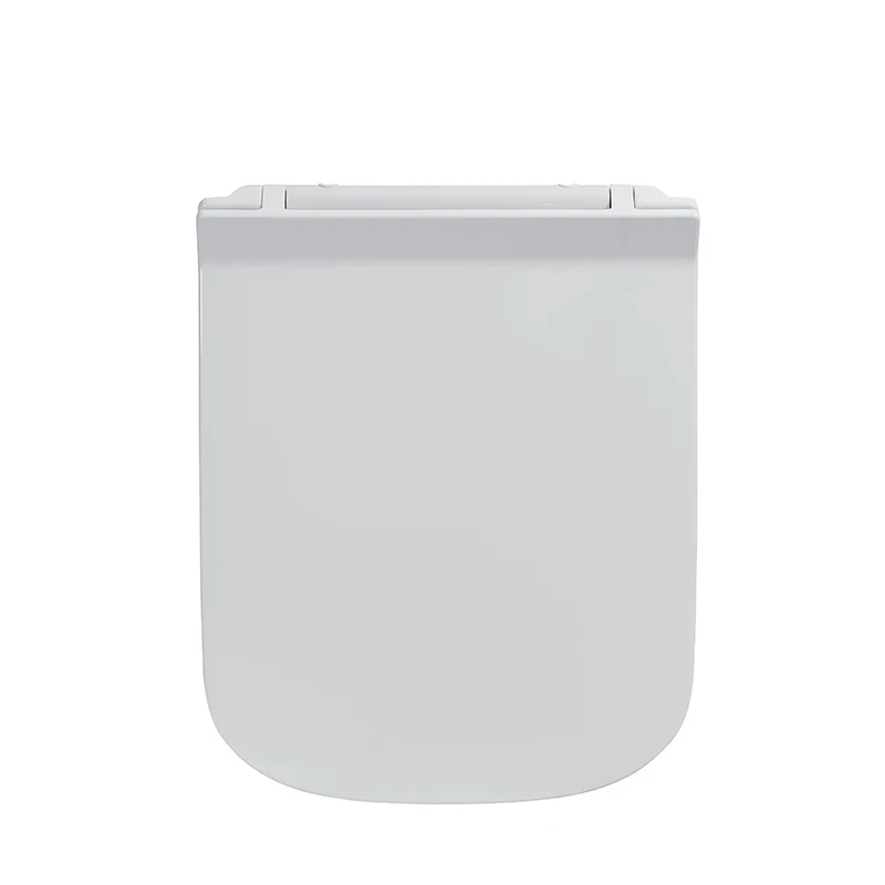 High quality modern bathroom toilet seat minimalist square slimline urea biodegradable toilet seat for wall hung toilets