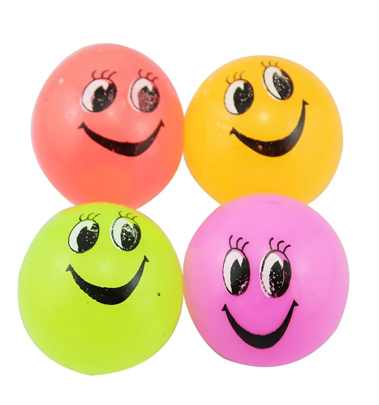 Hot Wholesale Anti-Stress Relief Funny Colorful Environmental-Friendy TPR Squeeze Female Smily Face Venting Ball Toys