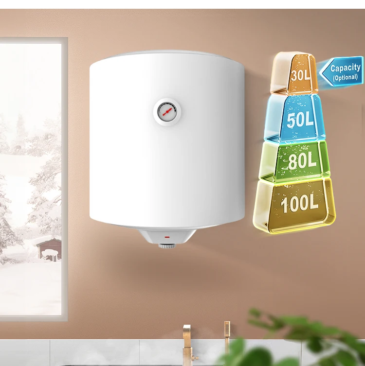 wholesale factory 30L 50L 80L  100L Vertical Storage Electric Water Heaters Smart Kitchen Water Heater Electric