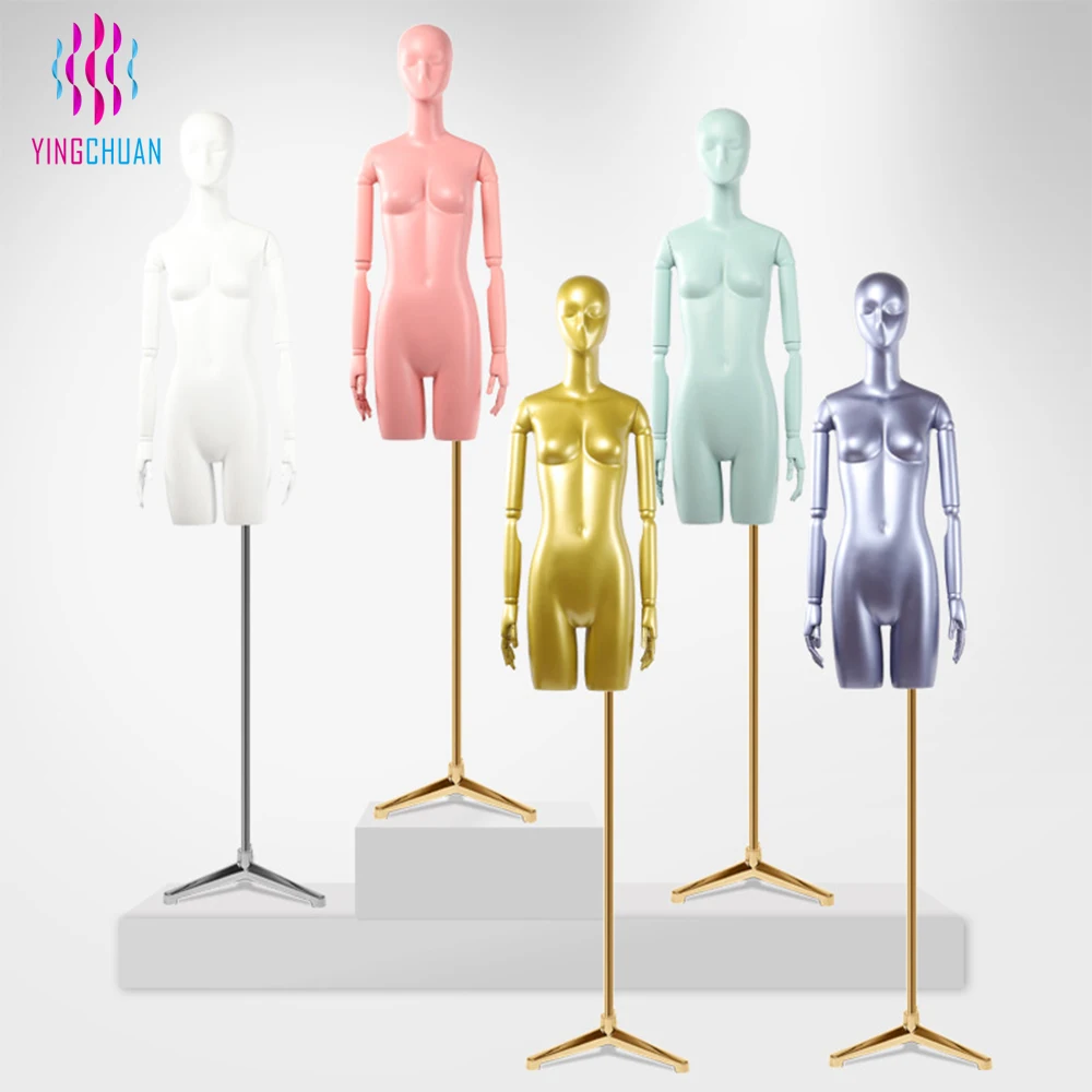 Fashion Lady Display Clothing Store Dress Form Torso Mannequin Woman Upper-body Half Body Display Mannequin With Hand