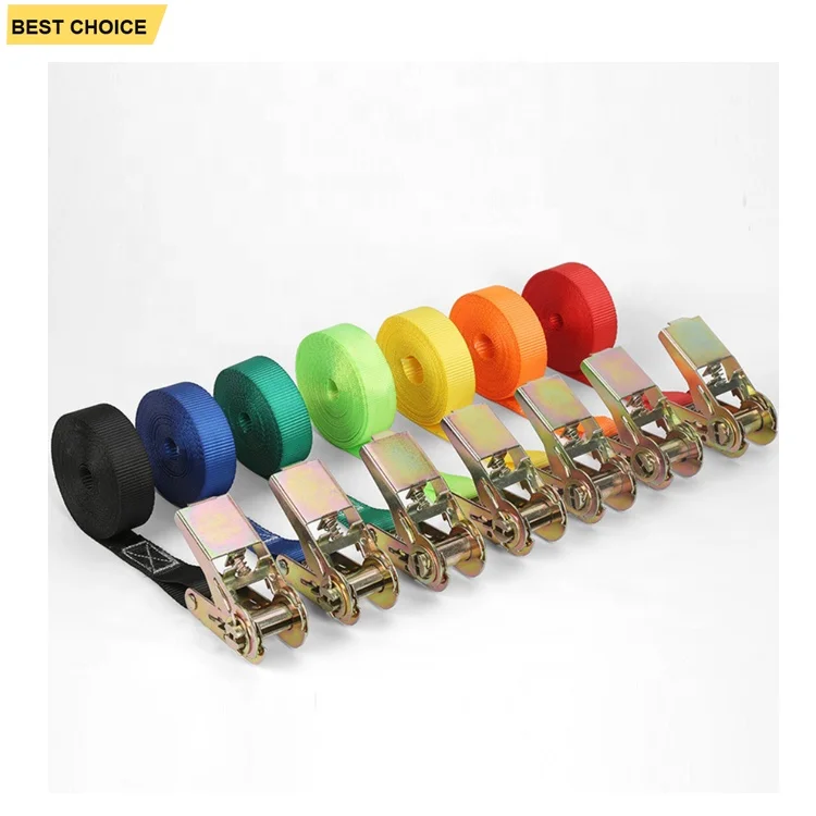 Wholesale Lashing Belt With Double J Hook Cargo Strap Polyester Ratchet Tie Down
