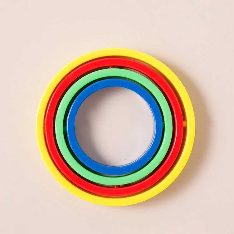 2021 new creative magic finger fight spinning top 360 rotation of finger ring sensory toy Finger Push round Toys