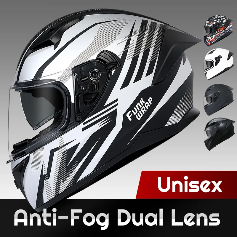 OEM High Quality Double Lens Helmet With Bluetooth Headset New Decal Materials Dot Full Helm Motorcycle Bluetooth Helmet