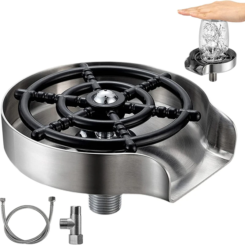 Hot Automatic Bar Metal Premium Washer Cheap Automatic Stainless Steel Washer Delta Faucet For Kitchen Sink Cup Glass Rinser