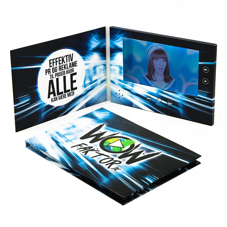 New trend product manufacturers custom promotional gift business card marketing greeting cards lcd screen video brochure