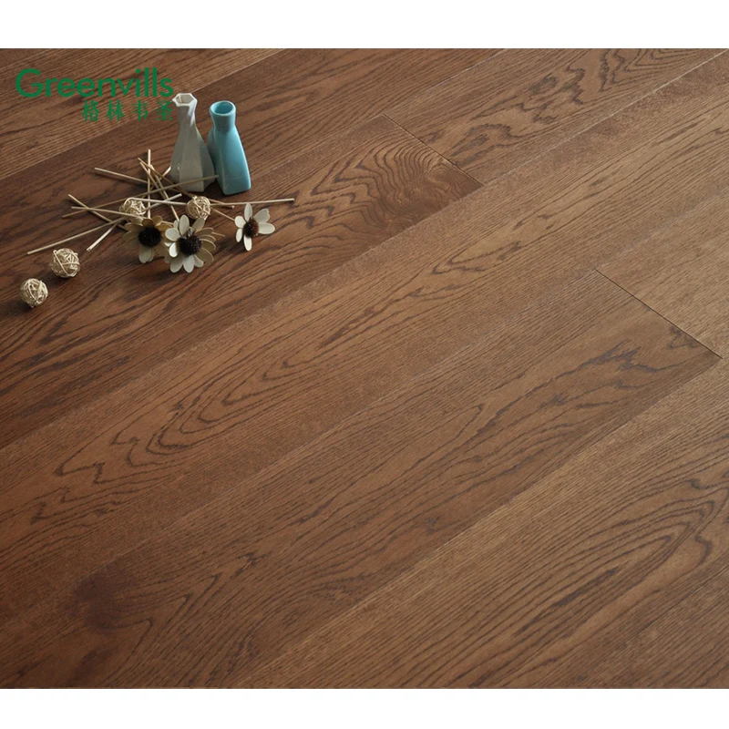 Engineering wide plank natural European oak flooring