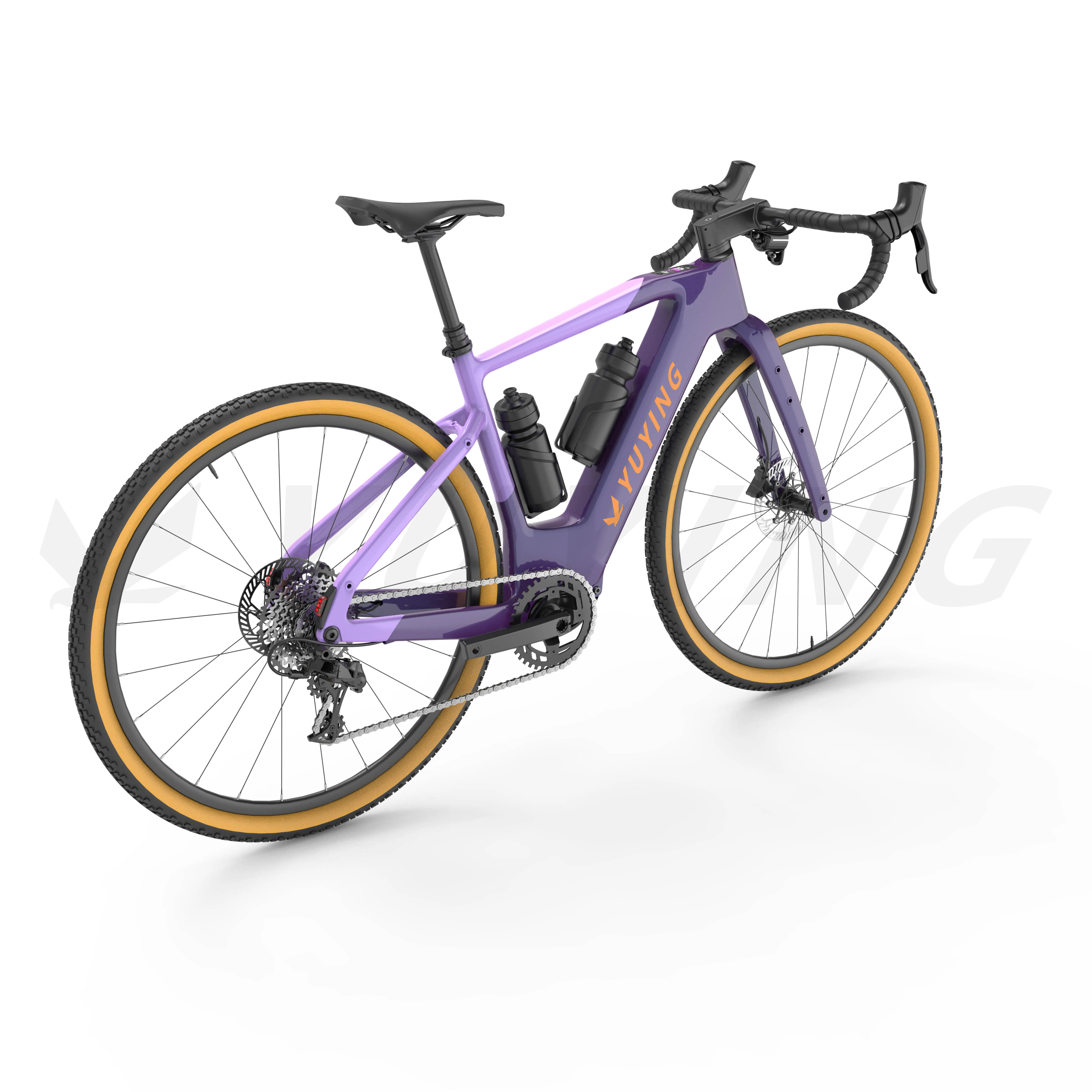 Egravel carbon frame Electric-Assist 12speed udh 36V 250W MID drive gravel ebike eu light