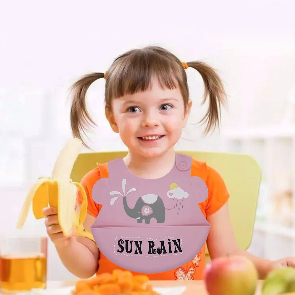 Factory wholesale good quality BPA free silicone baby bibs