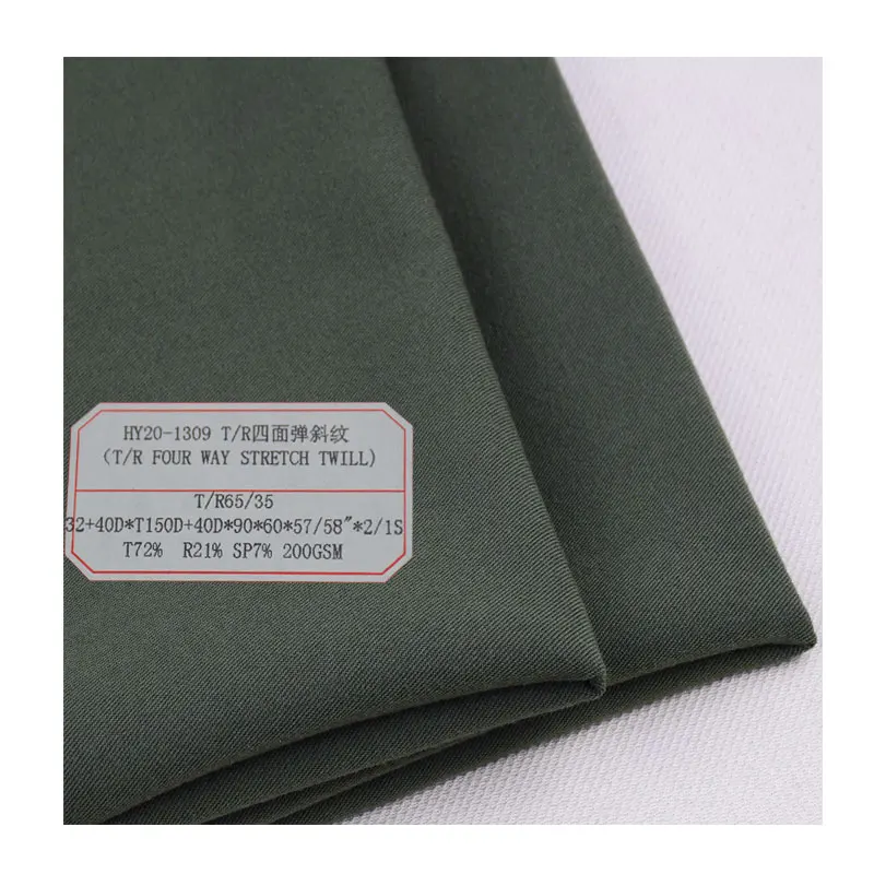 Manufacture hot sale hospital uniforms  72% polyester 21%rayon 7%spandex TR four way Stretch Fabric