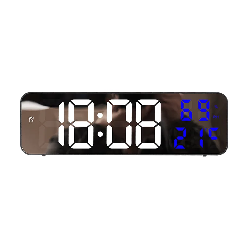 New LED alarm clock, multifunctional electronic clock, voice controlled snooze electronic alarm clock