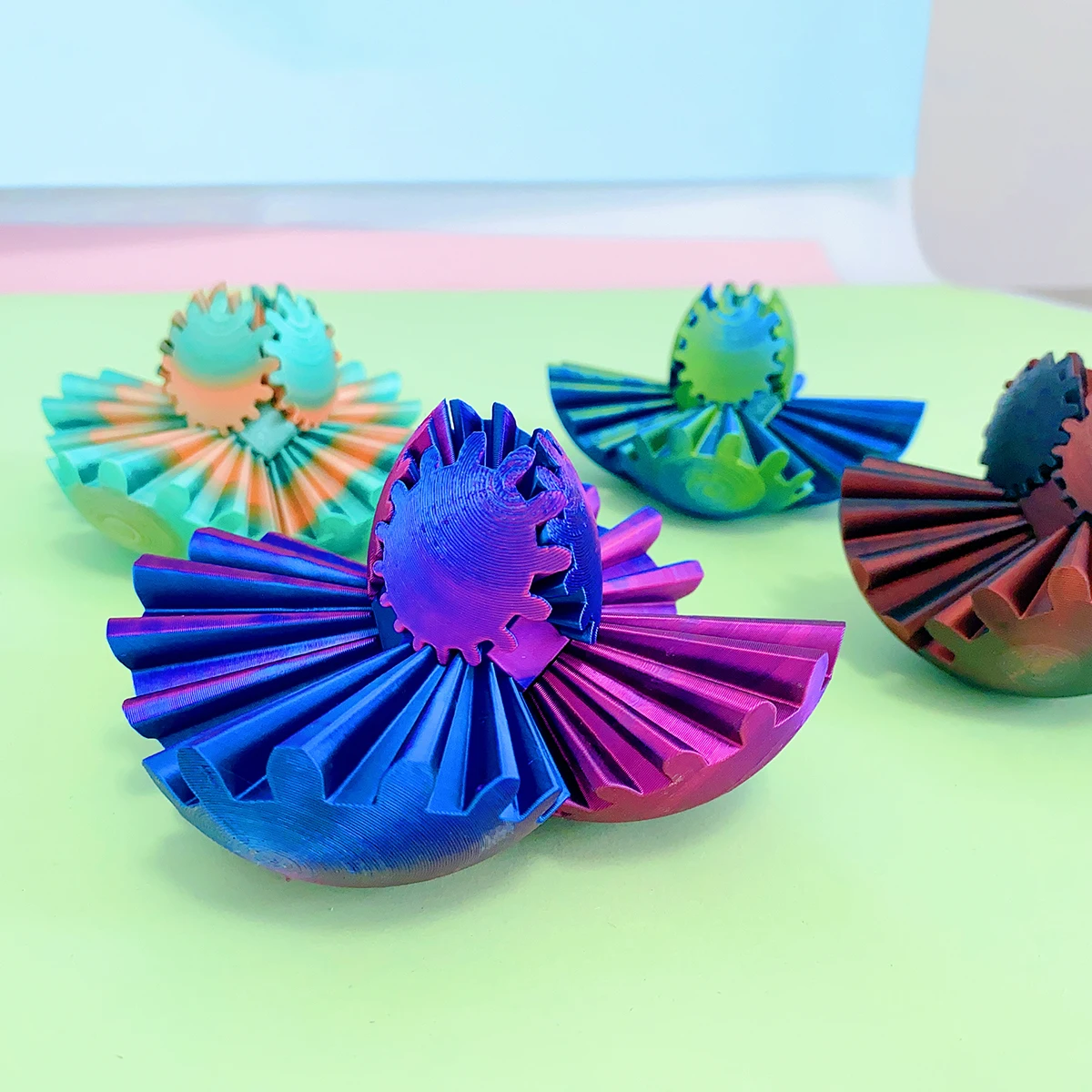 2024 Trending Toys 8cm Fidget Toys 3D Printed Gear Ball Spain Ball Stress Relief Fingertip Creative Kids Gear Ball Fidget Toy