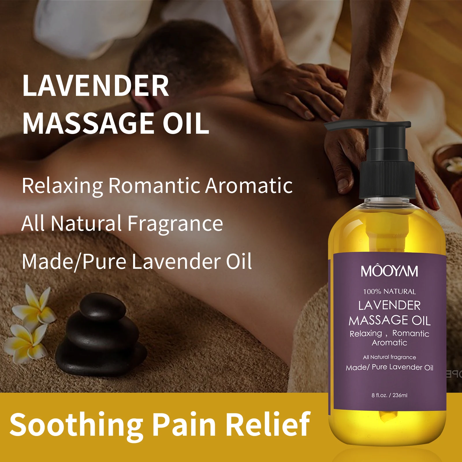 Hot Sale Massage Oil Body Massage Hydrating SPA Relax Muscles 236ml Lavender Frankincense Muscular Soreness Massage Oil