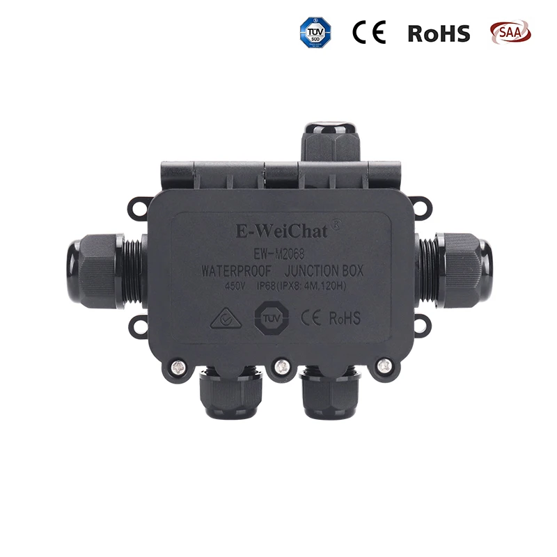 Открытый подземный кабель низкого напряжения электрических IP68 пластиковая Водонепроницаемая электрическая распределительная ко