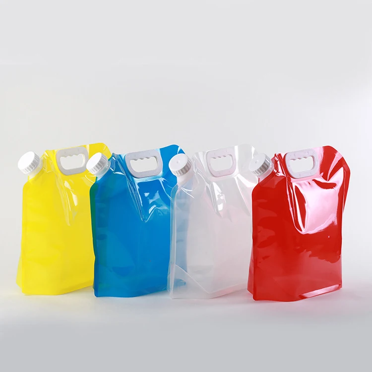 Stock 5L 10L Portable Water Carrier Bag Custom Logo Liquid Beer Storage Spout Pouch Kangen Water Bag with Standing Bottom