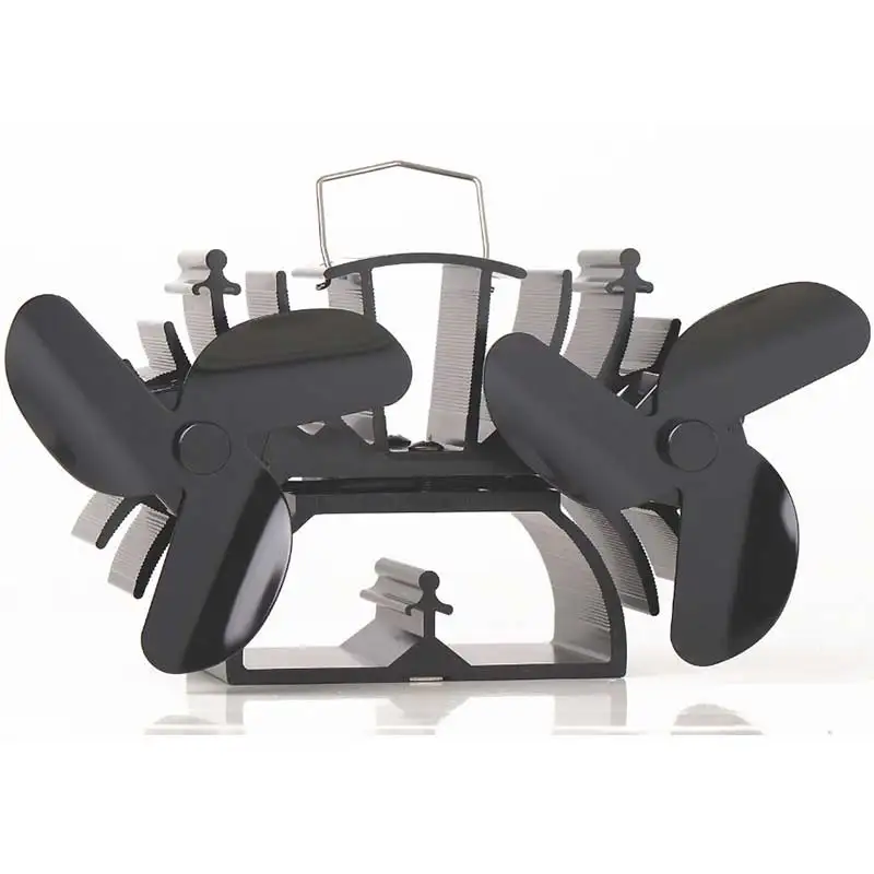 6 двойных лопастей угольный тепловой вентилятор для дровяной плиты камина