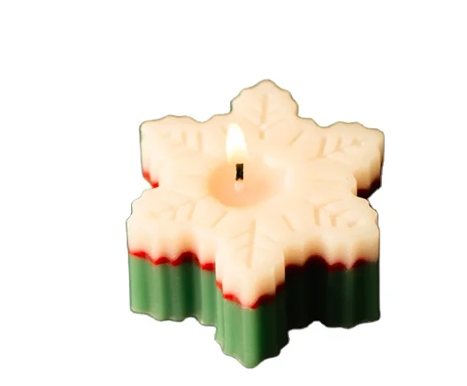 Wholesale Handmade Christmas Gift Snowflake Scented Candle Home Aroma Fragrance Decoration Novelty Candle