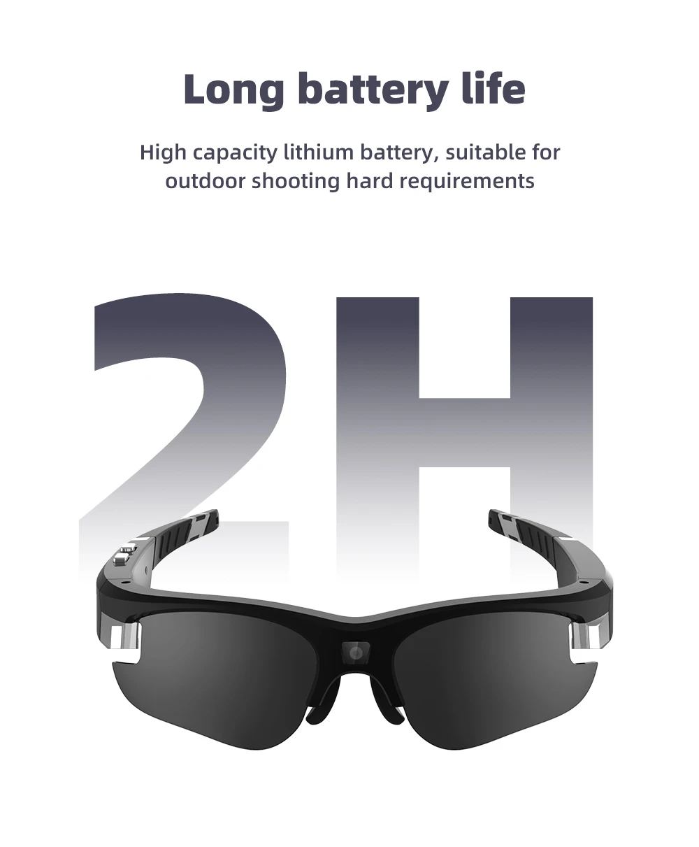 China factory HD 1080P Wide Angle Sports Eye Glasses Camera Sunglasses with 8 Mega-pixel