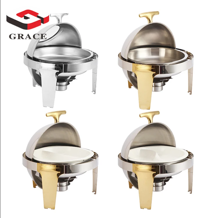 2021 Hotel Catering Stainless steal food warmer Hydraulic Luxury buffet stove chafing dish for restaurant