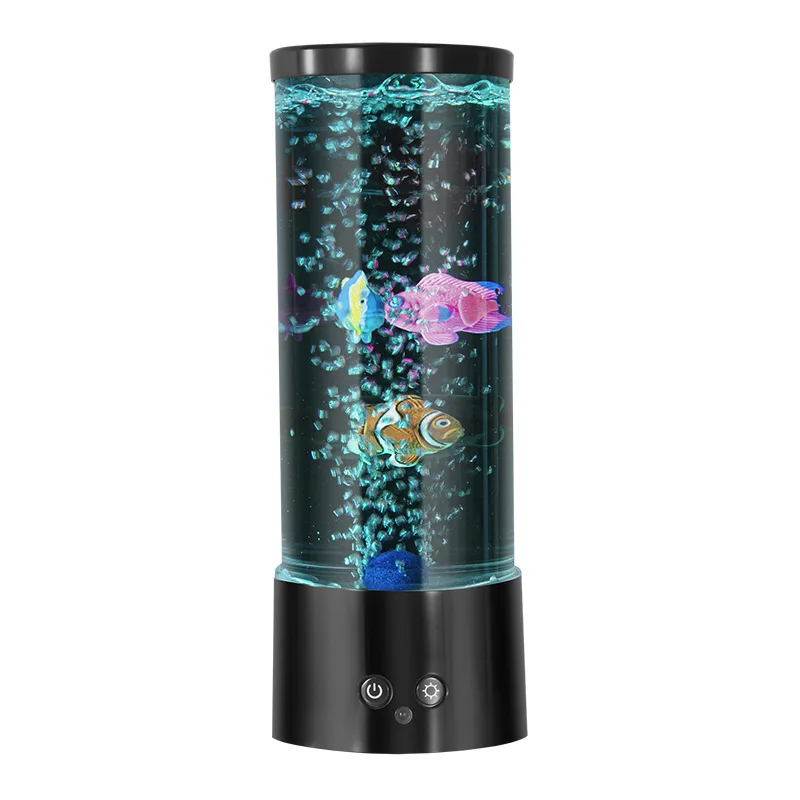 LED Table Lamp Bubble Fish Mood Night Light for Home Decoration with Remote Control for Creative Gifts