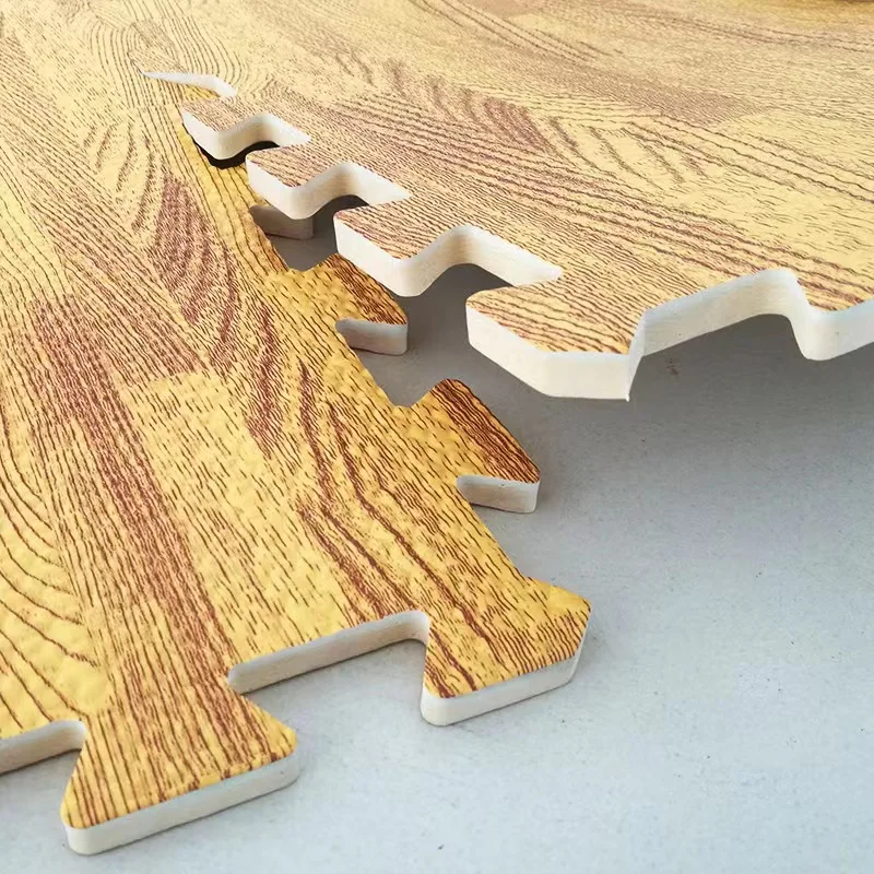 Foam Play Puzzle Mats Wood Grain Soft Non-Slip Diy Toy Floor Carpets Reduce Noise Interlocking Foam Floor Mat