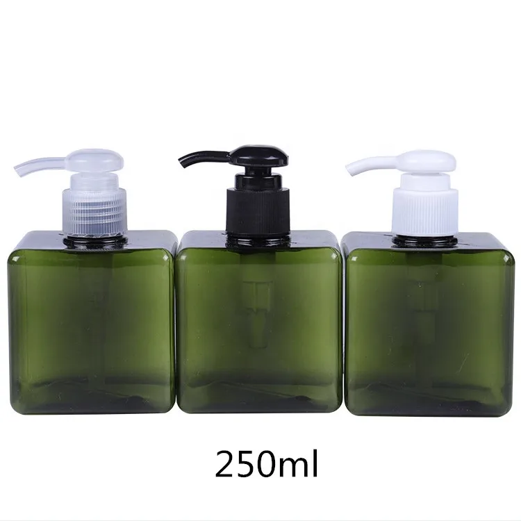 
Square PET bottle with pump 