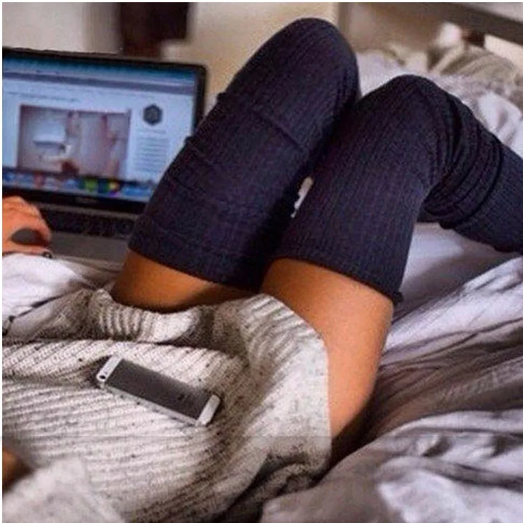Оптовая продажа, женские носки, длинные хлопковые чулки, сексуальные чулки выше колена, высокие носки