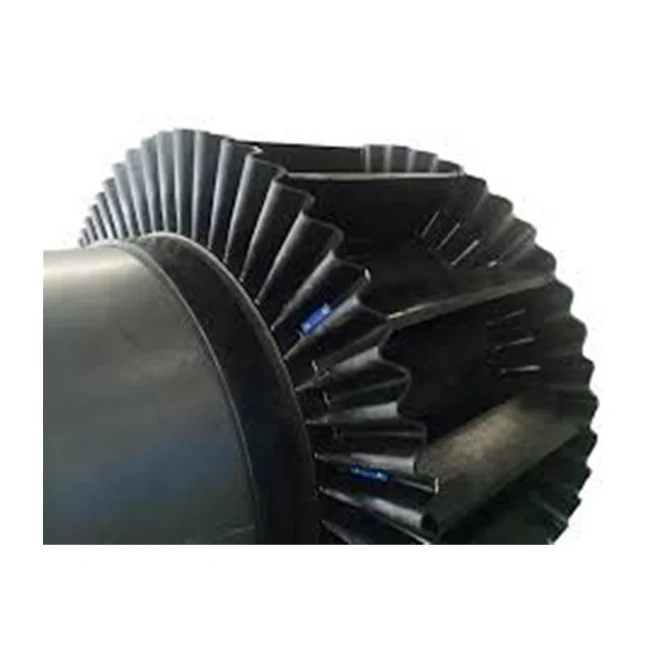 Steep angle wave shape conveyor belt&corrugated sidewall rubber conveyor belt