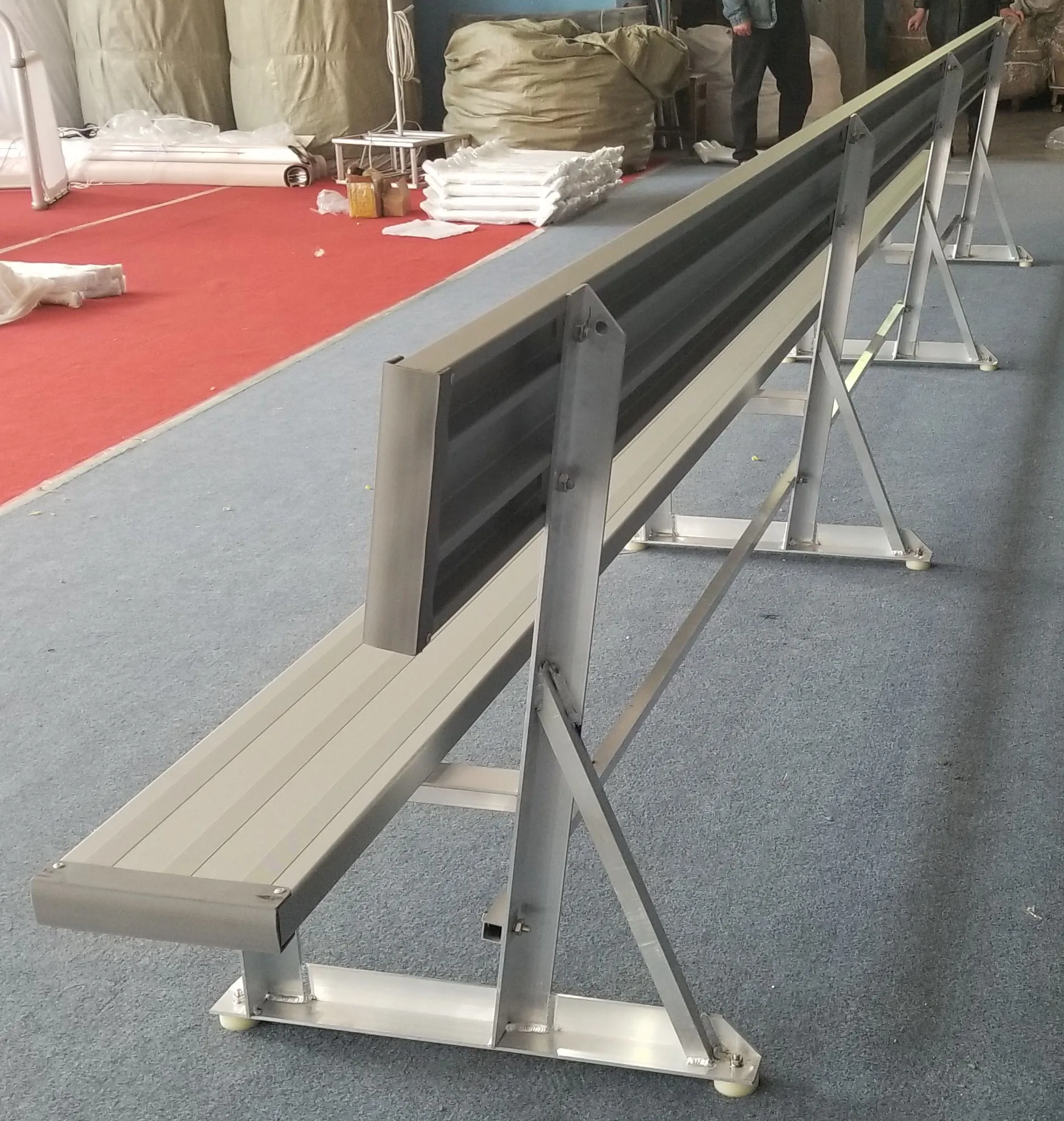 New China Sports cheap aluminum bench with good quality Durable Sports Seating Bench Grandstand Equipment