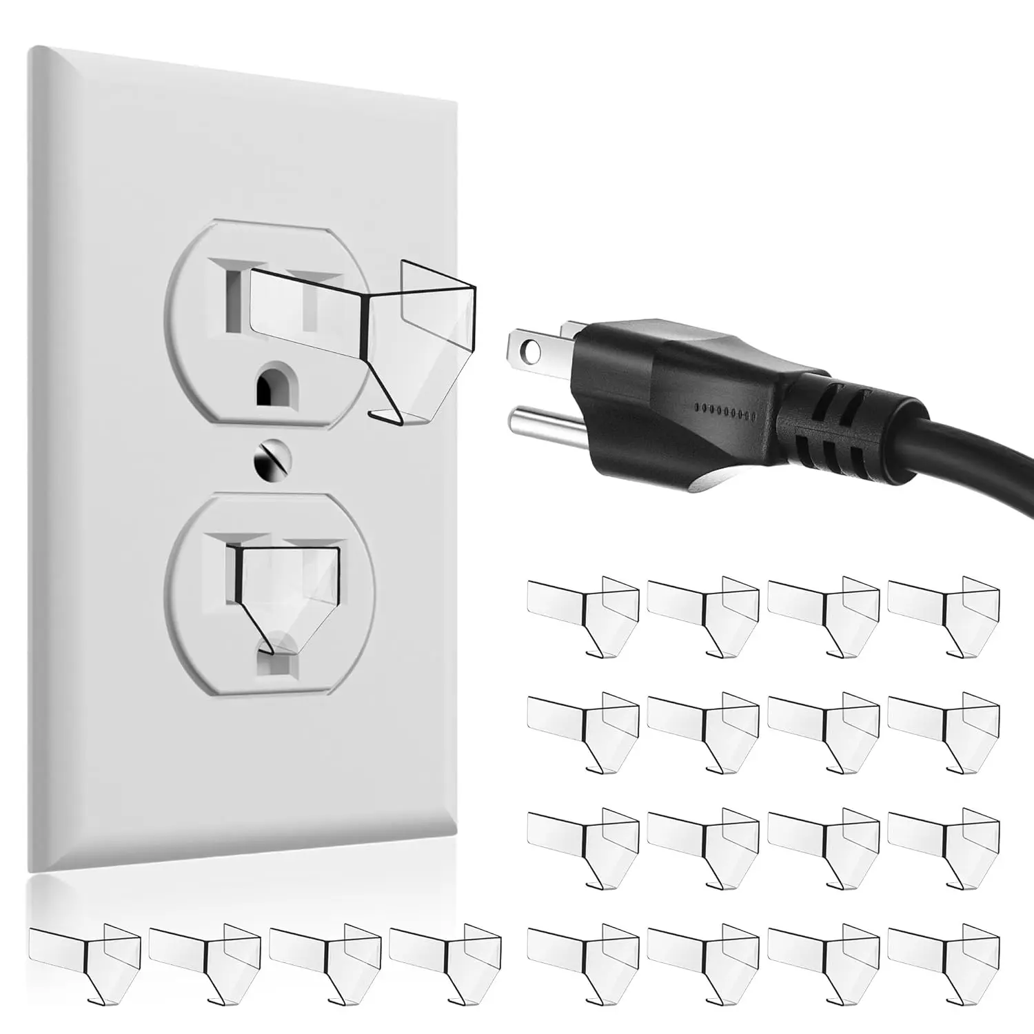 3 Prong Loose Outlet Fix  Socket Outlet Tightener Insert Loose Socket Outlet Plug Extender