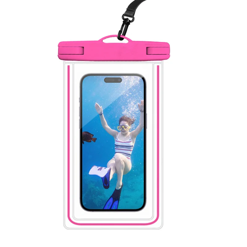 Mobile Phone Waterproof Phone Case Clear Waterproof Bag Pouch Pvc Night Light Water Proof Universal Cell Phone Bag For Iphone