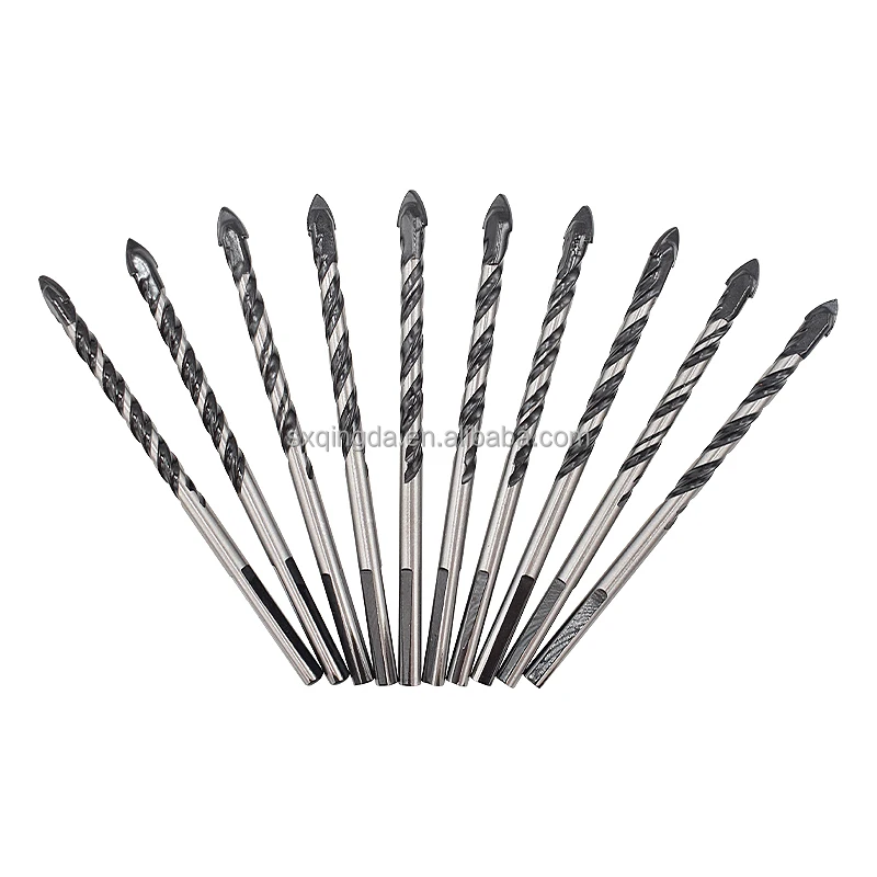 QINGDA manufacture triangular drill  bits twist drill bits for ceramic tile drill glass wall stone marble