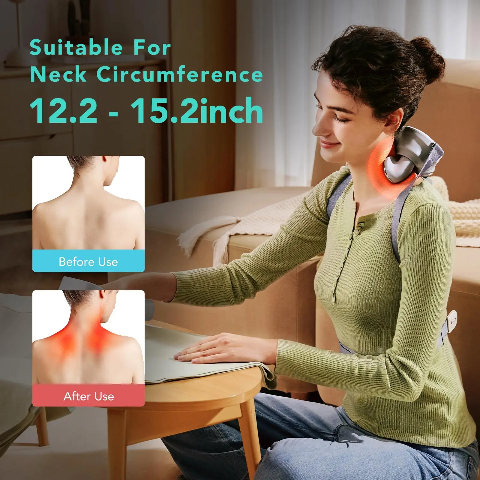 Portable Neck and Shoulder Massager with 2200mAh Battery - SKG H7