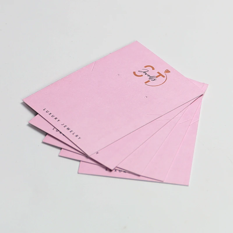 Luxury jewelry card holder high end jewelry display cards with custom logo jewelry care card