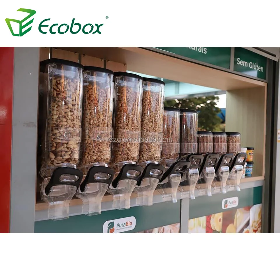 
Ecobox Hot Selling Bulk Food Dry Food Dry Fruit Dispenser Bin Cereal Nut Candy Coffee Bean Rice Dispenser 