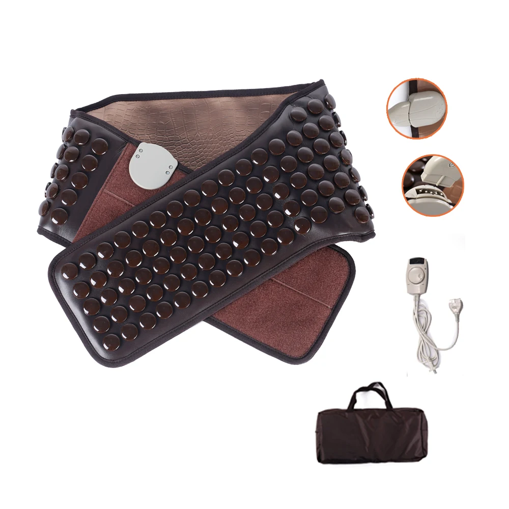 POP RELAX Nugar tourmaline massage decompression thermal waist best infrared heating belt with CE, FCC certificates