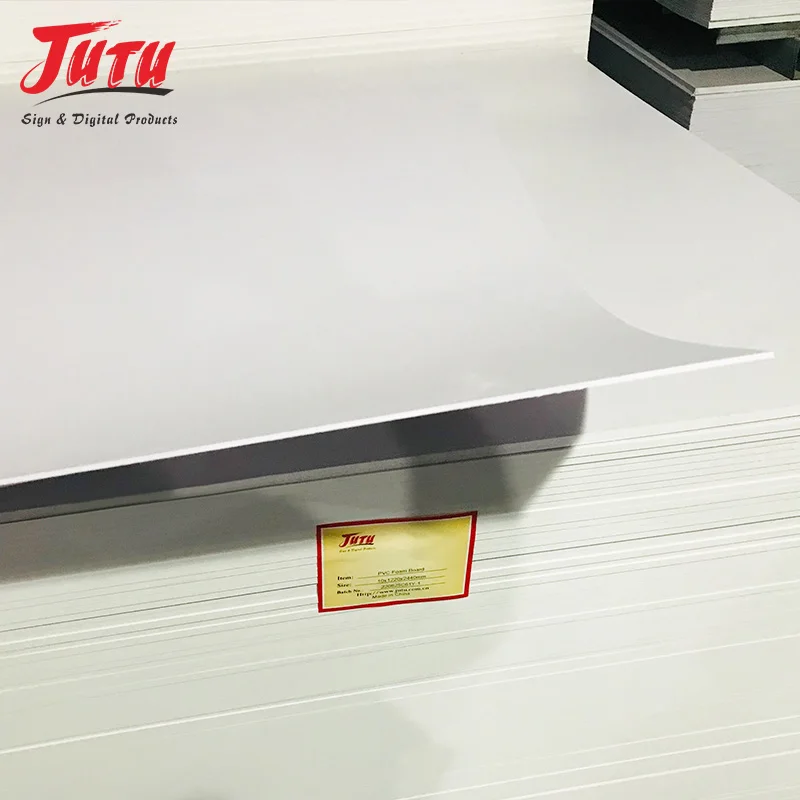 JUTU Factory Price 1220X2440mm Cheap 4x8 ft Black Mica Sheet PVC Sintra Forex Board Advertising Material