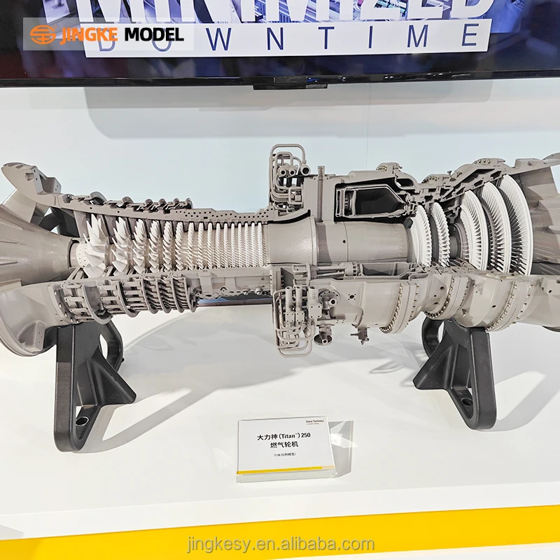 Aircraft Engine Model Large Metal Material Mechanical Dynamic Display Model Aviation Turbine Engine Model